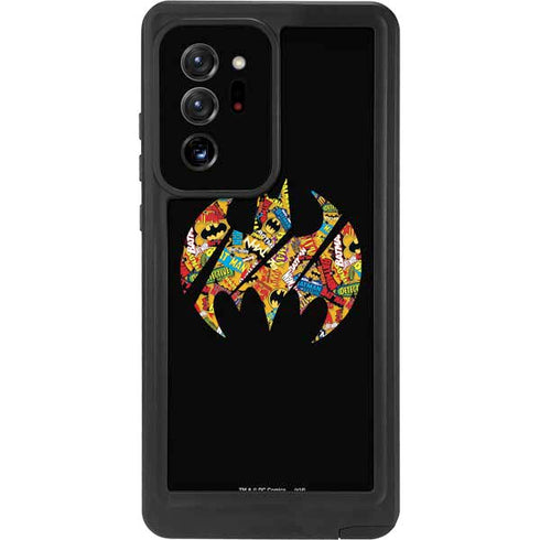 DC Comics Batman Silhouette Logo Vintage Pattern Galaxy Note20 Ultra 5G Waterproof Case